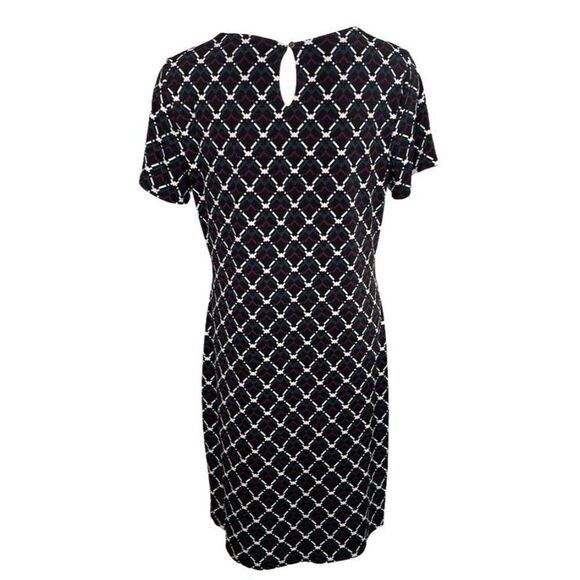 41 Hawthorn Black Ladder Neckline‎ Stretch Knit Dress Sz Medium - Picture 4 of 8